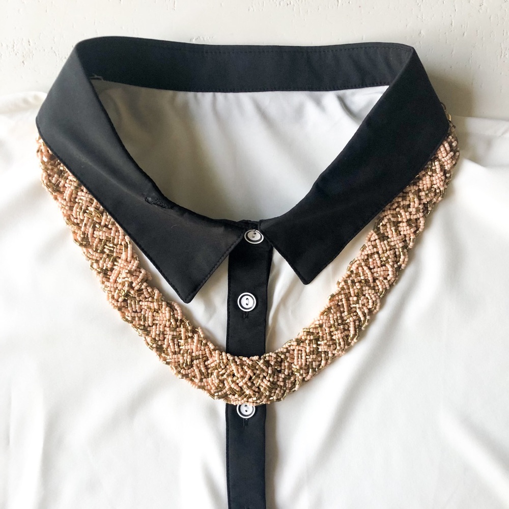 Gold & Pink Beaded Necklace